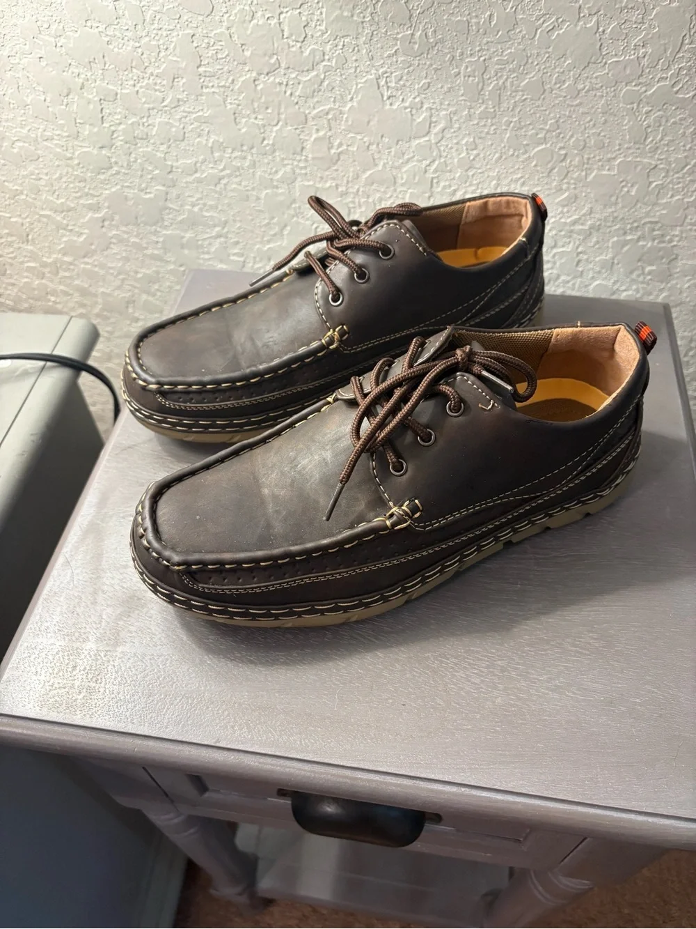 Men's Brown Casual Lace-Up Boat Shoes size 7.5